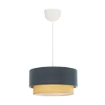 GLOBOSTAR® BIGGIE 204-0094 Μοντέρνο Κρεμαστό Φωτιστικό Οροφής με Ντουί 1 x E27 AC 220-240V IP20 - Μπλε & Μπεζ - Μ30 x Π30 x Υ17cm - Image 4