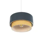 GLOBOSTAR® BIGGIE 204-0094 Μοντέρνο Κρεμαστό Φωτιστικό Οροφής με Ντουί 1 x E27 AC 220-240V IP20 - Μπλε & Μπεζ - Μ30 x Π30 x Υ17cm - Image 6