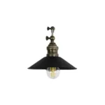 GLOBOSTAR® HAWK 204-0114 Μοντέρνο Φωτιστικό Τοίχου - Απλίκα με Ντουί 1 x E27 AC 220-240V IP20 - Μαύρο & Μπρούτζινο - Μ22 x Π44 x Υ23cm - Image 4