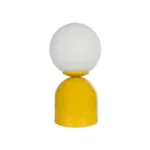 GLOBOSTAR® MAGIC 204-0131 Μοντέρνο Επιτραπέζιο Φωτιστικό Πορτατίφ με Ντουί 1 x E14 AC 220-240V IP20 - Κίτρινο & Λευκό - Μ15 x Π15 x Υ28cm - Image 4