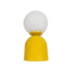 GLOBOSTAR® MAGIC 204-0131 Μοντέρνο Επιτραπέζιο Φωτιστικό Πορτατίφ με Ντουί 1 x E14 AC 220-240V IP20 - Κίτρινο & Λευκό - Μ15 x Π15 x Υ28cm - Image 5
