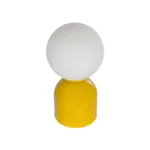 GLOBOSTAR® MAGIC 204-0131 Μοντέρνο Επιτραπέζιο Φωτιστικό Πορτατίφ με Ντουί 1 x E14 AC 220-240V IP20 - Κίτρινο & Λευκό - Μ15 x Π15 x Υ28cm - Image 6