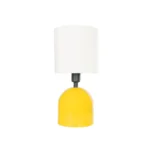 GLOBOSTAR® LOREN 204-0137 Μοντέρνο Επιτραπέζιο Φωτιστικό Πορτατίφ με Ντουί 1 x E14 AC 220-240V IP20 - Κίτρινο & Μπεζ - Μ15,5 x Π15,5 x Υ33cm - Image 4