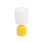 GLOBOSTAR® LOREN 204-0137 Μοντέρνο Επιτραπέζιο Φωτιστικό Πορτατίφ με Ντουί 1 x E14 AC 220-240V IP20 - Κίτρινο & Μπεζ - Μ15,5 x Π15,5 x Υ33cm - Image 6