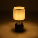 GLOBOSTAR® LOREN 204-0138 Μοντέρνο Επιτραπέζιο Φωτιστικό Πορτατίφ με Ντουί 1 x E14 AC 220-240V IP20 - Μαύρο & Εκρού - Μ15,5 x Π15,5 x Υ33cm - Image 3