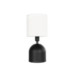 GLOBOSTAR® LOREN 204-0138 Μοντέρνο Επιτραπέζιο Φωτιστικό Πορτατίφ με Ντουί 1 x E14 AC 220-240V IP20 - Μαύρο & Εκρού - Μ15,5 x Π15,5 x Υ33cm - Image 4