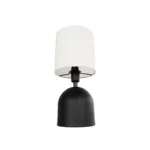 GLOBOSTAR® LOREN 204-0138 Μοντέρνο Επιτραπέζιο Φωτιστικό Πορτατίφ με Ντουί 1 x E14 AC 220-240V IP20 - Μαύρο & Εκρού - Μ15,5 x Π15,5 x Υ33cm - Image 5
