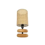 GLOBOSTAR® KLOO 204-0143 Boho Επιτραπέζιο Φωτιστικό Πορτατίφ με Ντουί 1 x E14 AC 220-240V IP20 - Καφέ & Μπεζ - Μ15 x Π15 x Υ35cm - Image 5