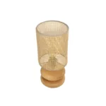 GLOBOSTAR® KLOO 204-0143 Boho Επιτραπέζιο Φωτιστικό Πορτατίφ με Ντουί 1 x E14 AC 220-240V IP20 - Καφέ & Μπεζ - Μ15 x Π15 x Υ35cm - Image 6
