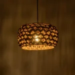 GLOBOSTAR® SAND 204-0159 Boho Κρεμαστό Φωτιστικό Οροφής με Ντουί 1 x E27 AC 220-240V IP20 - Καφέ - Μ30 x Π30 x Υ18cm - Image 3