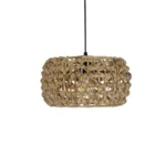 GLOBOSTAR® SAND 204-0159 Boho Κρεμαστό Φωτιστικό Οροφής με Ντουί 1 x E27 AC 220-240V IP20 - Καφέ - Μ30 x Π30 x Υ18cm - Image 5