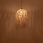 GLOBOSTAR® PIOVERE 205-0078 Boho Κρεμαστό Φωτιστικό Οροφής με Ντουί 1 x E27 AC 220-240V IP20 - Μπεζ - M35 x Π35 x Υ70cm - Image 3