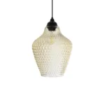 GLOBOSTAR® SKLO 206-0025 Μοντέρνο Κρεμαστό Φωτιστικό Οροφής με Ντουί 1 x E27 AC 220-240V IP20 - Mελί - Μ22 x Π22 x Υ31cm - Image 5