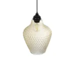 GLOBOSTAR® SKLO 206-0025 Μοντέρνο Κρεμαστό Φωτιστικό Οροφής με Ντουί 1 x E27 AC 220-240V IP20 - Mελί - Μ22 x Π22 x Υ31cm - Image 6