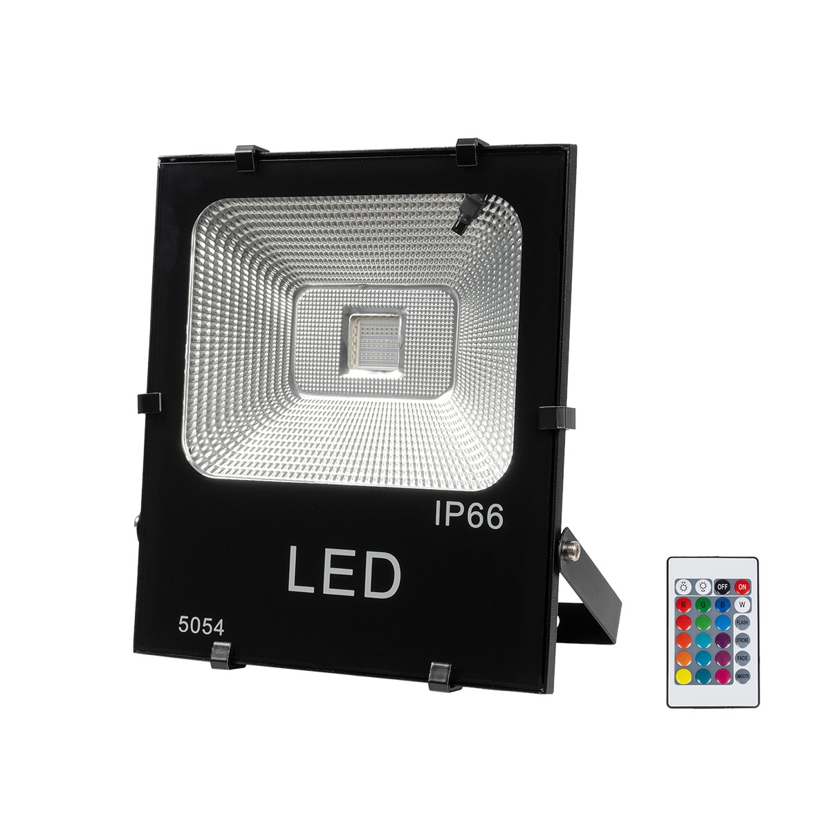 269dbb_75602_1 GLOBOSTAR® RGBFLOOD 75602 Προβολέας με IR Ασύρματο Χειριστήριο LED 50W 3250lm 120° AC 220-240V Αδιάβροχο IP66 Πολύχρωμο RGB Dimmable - COB Chip - Μαύρο Ματ - Μ28.5 x Π23.5 x Υ10cm - 2 Χρόνια Εγγύηση - Image 1