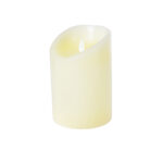 GLOBOSTAR® FIREFLAME 79542 Διακοσμητικό Κερί Παραφίνης με Εφέ Κινούμενης Φλόγας & IR Ασύρματο Χειριστήριο LED 0.5W 25lm 180° DC 3V με 2xAA Μπαταρίες IP20 Θερμό Λευκό 2700K Dimmable - Μ10 x Π10 x Υ15cm - 2 Χρόνια Εγγύηση - Image 2