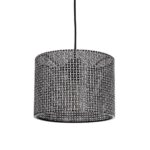 GLOBOSTAR® CLAIRIE 203-0133 Μοντέρνο Κρεμαστό Φωτιστικό Οροφής με Ντουί 1 x E27 AC 220-240V IP20 - Μαύρο & Λευκό - Μ22 x Π22 x Υ18cm - Image 2