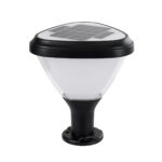 GLOBOSTAR® NATURE 90532 Φωτιστικό Κολωνάκι Κήπου LED 10W 500lm 120° DC 5V με Ενσωματωμένο Φωτοβολταϊκό Panel 6V 2W & Επαναφορτιζόμενη Μπαταρία Li-ion 3.2V 8000mAh με Αισθητήρα Ημέρας-Νύχτας Αδιάβροχο IP65 Ψυχρό Λευκό 6000K - Sanan SMD Chip - Γκρι Ανθρακί Ματ - Μ26 x Π26 x Υ30cm - 2 Χρόνια Εγγύηση - Image 2