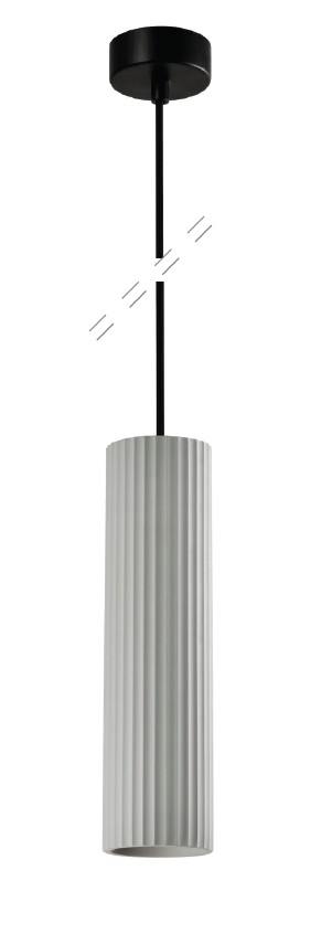 4064-gray InLight Κρεμαστό Γύψινο Φωτιστικό GU10, Γκρι, D: 29,5x7,7cm (4064-Gray) - Image 1
