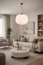 InLight Κρεμαστό Φωτιστικό Οροφής Λευκή Οπαλίνα 38cm – Ντουί E27 (4082-A) - Image 3