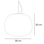 InLight Κρεμαστό Φωτιστικό Οροφής Λευκή Οπαλίνα 38cm – Ντουί E27 (4082-A) - Image 2