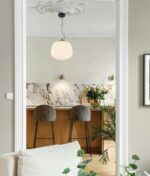 InLight Κρεμαστό Φωτιστικό Οροφής Λευκή Οπαλίνα 25cm – Ντουί E27 (4082-B) - Image 3