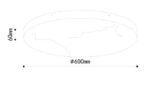 InLight Φωτιστικό οροφής, LED 48W Alabaster & ritine, 5280 lm, 3CCT (by switch on base) D:60x6cm (42053-B) - Image 2