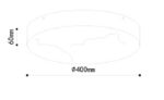 InLight Φωτιστικό οροφής, LED 36W Alabaster & ritine, 3960 lm, 3CCT (by switch on base) D:40x6cm (42053-C) - Image 2