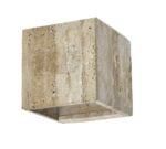 InLight Επιτοίχιο φωτιστικό γκρι από travertine marble 1XG9 D:12 x 12cm (43064)