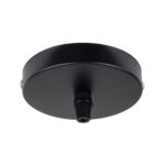 GLOBOSTAR® WALLBASE 77501 Μεταλλική Ροζέτα για Κρέμαση 1 Φωτιστικού - Μαύρο - Μ10 x Π10 x Υ2cm - Image 2