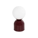 GLOBOSTAR® MAGIC 204-0135 Μοντέρνο Επιτραπέζιο Φωτιστικό Πορτατίφ με Ντουί 1 x E14 AC 220-240V IP20 - Κόκκινο & Λευκό - Μ15 x Π15 x Υ28cm - Image 2