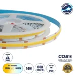 GLOBOSTAR® BEE 70349 Ταινία LED 14W/m 1540lm/m 120° DC 24V IP20 608 x COB Chip/m Ρυθμιζόμενο Λευκό CCT από 2700K έως 6000K Dimmable - Sanan COB Chip - Μ500 x Π1 x Υ0.2cm - Ρολό 5 Μέτρων - 5 Χρόνια Εγγύηση