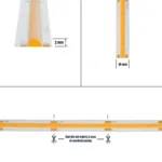 GLOBOSTAR® BEE 70352 Ταινία LED 10W/m 900lm/m 120° DC 24V IP20 528 x COB Chip/m Θερμό Λευκό 2700K Dimmable - Sanan COB Chip - Μ500 x Π1 x Υ0.2cm - Ρολό 5 Μέτρων - 5 Χρόνια Εγγύηση - Image 6