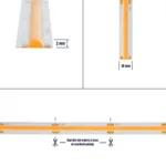 GLOBOSTAR® BEE 70353 Ταινία LED 10W/m 800lm/m 120° DC 24V IP20 528 x COB Chip/m Ultra Θερμό Λευκό 2200K Dimmable - Sanan COB Chip - Μ500 x Π1 x Υ0.2cm - Ρολό 5 Μέτρων - 5 Χρόνια Εγγύηση - Image 6