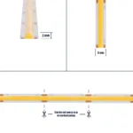 GLOBOSTAR® BEE 70360 Ταινία LED 8W/m 800lm/m 120° DC 24V IP20 320 x COB Chip/m Φυσικό Λευκό 4500K Dimmable - Sanan COB Chip - Μ500 x Π0.8 x Υ0.2cm - Ρολό 5 Μέτρων - 5 Χρόνια Εγγύηση - Image 6