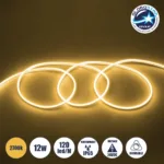 GLOBOSTAR® NEOVALE 70562 Ταινία Neon Flex LED 12W/m 840lm/m 120° DC 24V Αδιάβροχο IP65 120 x SMD2835 Chip/m Θερμό Λευκό 2700K Dimmable - Sanan SMD Chip - Μ100 x Π0.8 x Υ1.6cm - 3 Χρόνια Εγγύηση