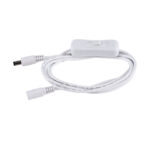 GLOBOSTAR® STRIPDC 70681 Ταχυσύνδεσμος DC Jack 5.5x2.1mm Θηλυκός σε Αρσενικό με Διακόπτη On/Off IP20 - Λευκό - Μ185 x Π1.9 x Υ1.5cm - Image 3
