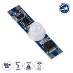 GLOBOSTAR® SENSORA 70697 Ανιχνευτής PIR / Αισθητήρας Κίνησης Ειδικός για Προφίλ Αλουμινίου 180° DC 5-24V 6A 144W Max IP20 - Μ4.9 x Π1 x Υ1.2cm - 2 Χρόνια Εγγύηση