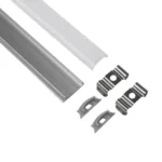 GLOBOSTAR® ALP-LINEAR CURBARIO 70802-1M Επιφανειακό Εύκαμπτο Προφίλ Αλουμινίου με Λευκό Γαλακτερό Πατητό Κάλυμμα για Ταινίες LED IP20 - Ασημί & Λευκό - Μ100 x Π1.8 x Υ0.5cm - Image 3
