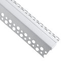 GLOBOSTAR® ALP-PLASTERIN GYPSO 70821-3M Χωνευτό Προφίλ Αλουμινίου Ειδικό για  Εξωτερική Γωνία Γυψοσανίδας με Λευκό Γαλακτερό Πατητό Κάλυμμα για Ταινίες LED IP20 - Ασημί & Λευκό - Μ300 x Π4.5 x Υ2cm - Πακέτο 5 Τεμαχίων - Image 4