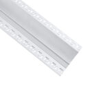 GLOBOSTAR® ALP-PLASTERIN GYPSO 70840-3M Χωνευτό Προφίλ Αλουμινίου Ειδικό για Δημιουργία Κρυφού Φωτισμού σε Γυψοσανίδα με Λευκό Γαλακτερό Πατητό Κάλυμμα για Ταινίες LED IP20 - Ασημί & Λευκό - Μ300 x Π9.7 x Υ2cm - Πακέτο 5 Τεμαχίων - Image 3