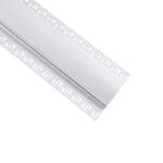GLOBOSTAR® ALP-PLASTERIN GYPSO 70840-3M Χωνευτό Προφίλ Αλουμινίου Ειδικό για Δημιουργία Κρυφού Φωτισμού σε Γυψοσανίδα με Λευκό Γαλακτερό Πατητό Κάλυμμα για Ταινίες LED IP20 - Ασημί & Λευκό - Μ300 x Π9.7 x Υ2cm - Πακέτο 5 Τεμαχίων - Image 4