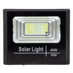 GLOBOSTAR® HERMES 71555 Προβολέας με IR Ασύρματο Χειριστήριο LED 40W 2000lm 120° DC 5V με Φωτοβολταϊκό Panel 5V 6W & Επαναφορτιζόμενη Μπαταρία Li-ion 3.2V 5000mAh Αδιάβροχο IP66 Ψυχρό Λευκό 6000K Dimmable - Sanan SMD Chip - Μαύρο - Μ23 x Π19.5 x Υ5cm - 2 Χρόνια Εγγύηση - Image 5