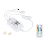 GloboStar® 73431 Ασύρματος Bluetooth LED RGB & Music Controller Sound Activated με Χειριστήριο IR & 2 Εξόδους RGB DC 5-12V Max 100W - Image 2