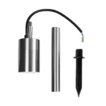 GLOBOSTAR® GARDEON 75580 Φωτιστικό Σποτ για Φυτά - Δέντρα με Βάση Κήπου / Καρφωτό για Λάμπα MR16 με Ντουί GU10 AC 220-240V Αδιάβροχο IP67 - Νίκελ Χρώμιο - Μ6 x Π6 x Υ43.5cm - Image 6