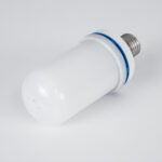 GLOBOSTAR® TUBATO 76075 Λάμπα E27 LED 9W 350lm 260° AC 220-240V IP20 Πορτοκαλί 1800K με Εφέ Φλόγας & Αναστροφή - Λευκό Γαλακτερό - Μ6 x Π6 x Υ15cm - 2 Χρόνια Εγγύηση - Image 4