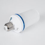 GLOBOSTAR® TUBATO 76075 Λάμπα E27 LED 9W 350lm 260° AC 220-240V IP20 Πορτοκαλί 1800K με Εφέ Φλόγας & Αναστροφή - Λευκό Γαλακτερό - Μ6 x Π6 x Υ15cm - 2 Χρόνια Εγγύηση - Image 5