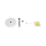 GLOBOSTAR® WALLBASE 77500 Μεταλλική Ροζέτα για Κρέμαση 1 Φωτιστικού - Λευκό - Μ10 x Π10 x Υ2cm - Image 3