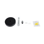 GLOBOSTAR® WALLBASE 77501 Μεταλλική Ροζέτα για Κρέμαση 1 Φωτιστικού - Μαύρο - Μ10 x Π10 x Υ2cm - Image 3