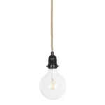 GLOBOSTAR® WHIP 77660 Μοντέρνο DIY Φωτιστικό με Υφασμάτινο Καλώδιο, Ντουί 1 x E27, Διακόπτη On/Off & Πρίζα AC 220-240V IP20 - Μπεζ & Μαύρο - Μ150 x Π5.8 x Υ5.8cm - Image 4